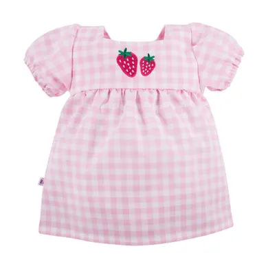 Sukienka dziewczęca z krótkim rękawem, różowa, Eevi