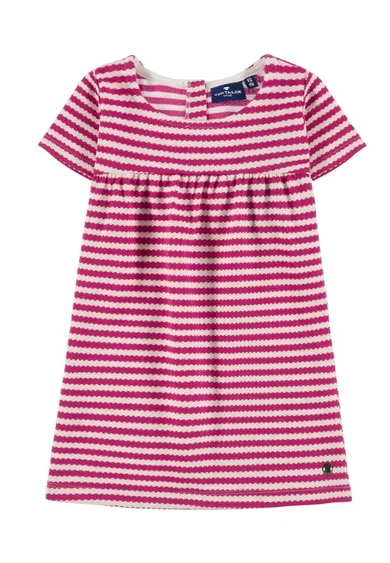 Sukienka dziewczęca z krótkim rękawem, różowa, Tom Tailor