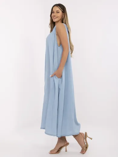 Sukienka jeansowa damska, niebieska, Italy Moda
