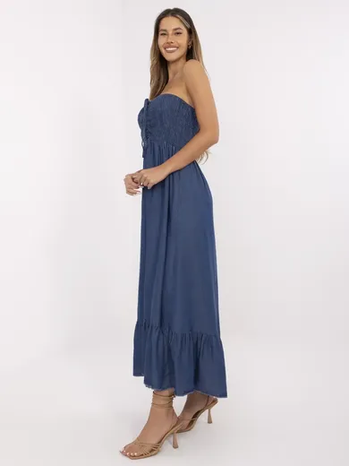 Sukienka jeansowa damska, niebieska, Italy Moda