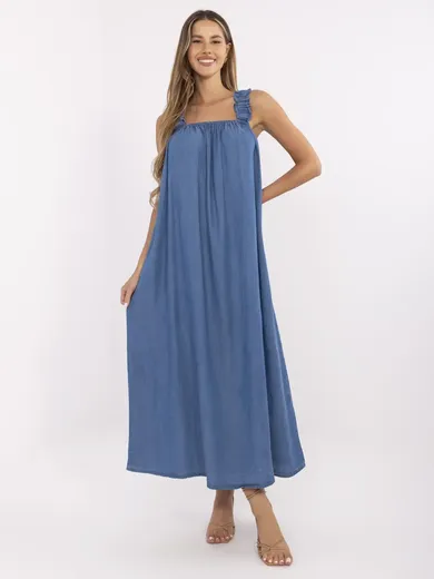 Sukienka jeansowa damska, niebieska, Italy Moda