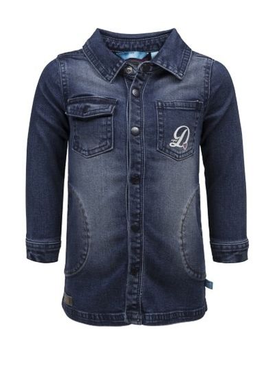 Sukienka jeansowa dziewczęca z długim rękawem, denim, Lief
