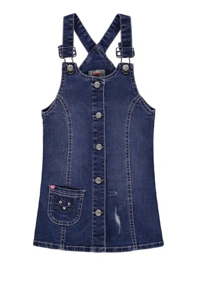 Sukienka ogrodniczka jeansowa dziewczęca, denim, Kanz