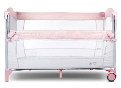 Sun Baby, Sweet Dreams, łóżeczko turystyczne z funkcją dostawki, różowe