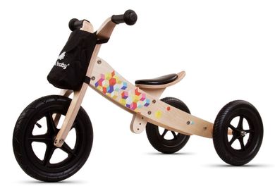Sun Baby, Twist, rowerek biegowy 2w1, pompowane koła, cubic black edition