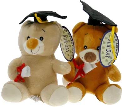 Sun-Day, Maskotka Miś Absolwent, maskotka, 12 cm, 1 szt.