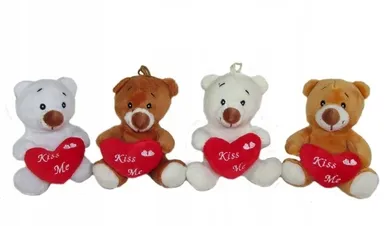 Sun-Day, Miś z sercem, Kiss Me, maskotka, 12 cm, 1 szt.