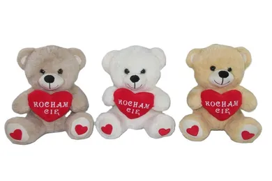 Sun-Day, Miś z sercem, Kocham Cię, maskotka, 40 cm, 1 szt.