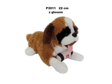 Sun-Day, Pies bernardyn z głosem, maskotka, 22 cm