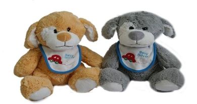 Sun-Day, Pies, maskotka, szary/brązowy, 26 cm, 1 szt.