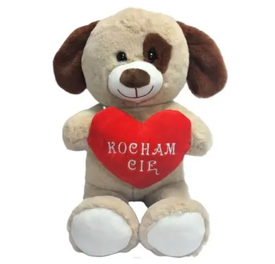 Sun-Day, Pies z sercem Kocham Cię, maskotka, 20 cm