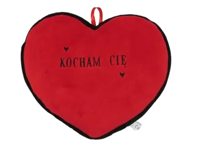 Sun-Day, poduszka, serce czerwone, Kocham Cię, 43cm