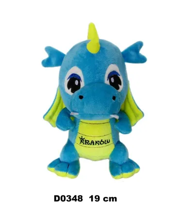 Sun-Day, Smok "Kraków", maskotka, błękitny żółty, 19 cm