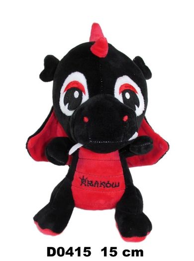 Sun-Day, Smok "Kraków", maskotka, czarny czerwony, 15 cm