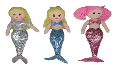 Sun-Day, Syrenka, lalka szmaciana, 30 cm, 1 szt.