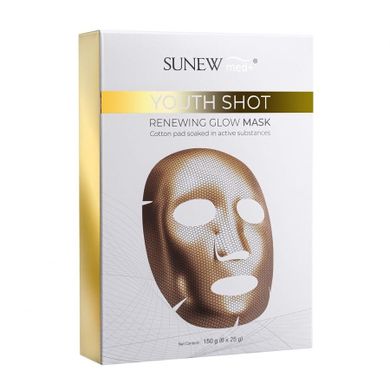 SunewMed+, Youth Shot Renewing Glow Mask, rozświetlająca maska w płachcie, 6-25g