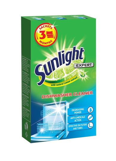 Sunlight, środek do czyszczenia zmywarek, 3 saszetki
