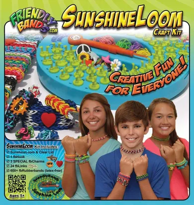 Sunshine Loom, krosno okrągłe do robienia bransoletek, zestaw kreatywny