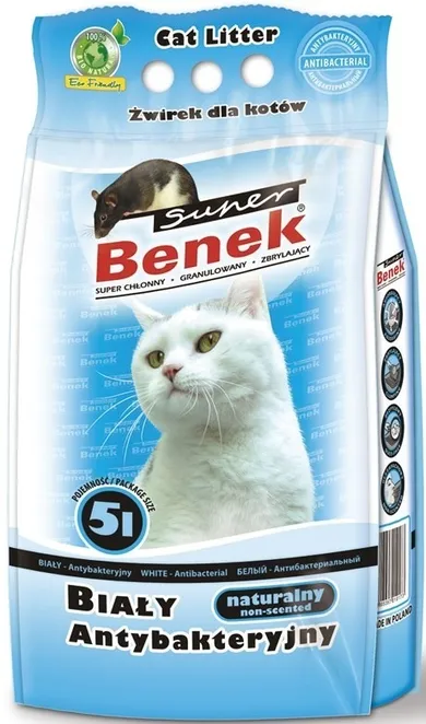 Super Benek, Antybakteryjny Protect, żwirek betonitowy, 5l