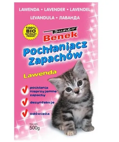 Super Benek, pochłaniacz brzydkiego zapachu, Lawenda, 450g