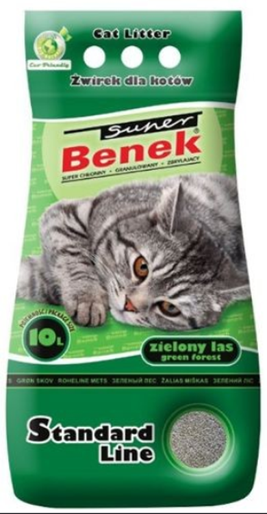 Super Benek, Standard, żwirek bentonitowy, Zielony Las, 10l