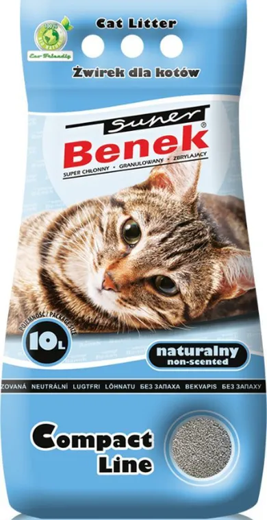 Super Benek, żwirek bentonitowy, naturalny, 25l