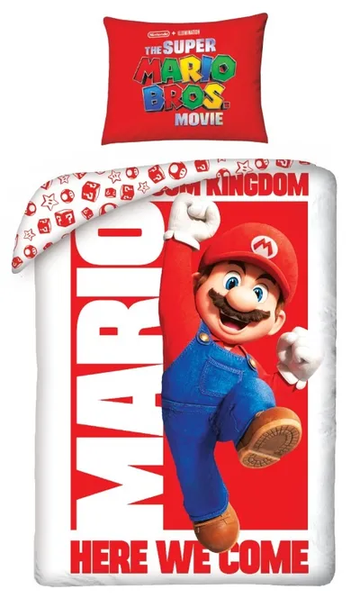 Super Mario, 2-częściowy komplet pościeli, 140-200 cm