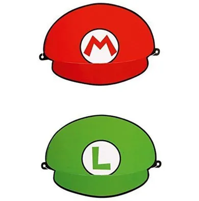 Super Mario, czapeczki urodzinowe, 8 szt.