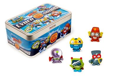 SuperZings, Cyber Squad, metalizowane pudełko i 5 figurek, zestaw