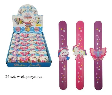 Swede, bransoletka samozaciskowa, różowa, 1 szt.