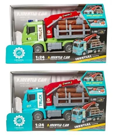 Swede, ciężarówka z drewnem i chwytakiem, pojazd interaktywny, 1:24