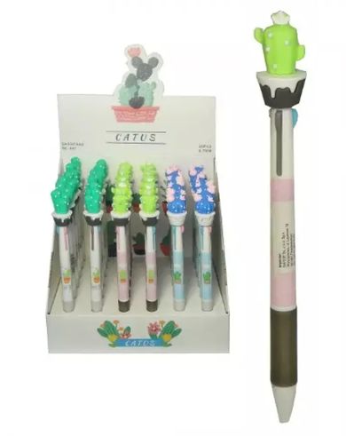 Swede, długopis, 3 kolorowy, z silikonowym kaktusem, 1 szt.