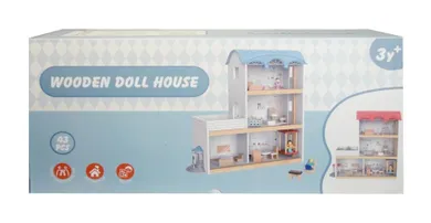 Swede, domek dla lalek z windą i akcesoriami, drewniany