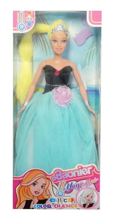 Swede, lalka z długimi włosami, zmieniajcymi kolor pod wpływem słońca