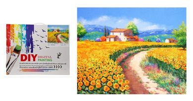 Swede, malowanie po numerach, wiejska droga