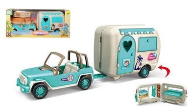 Swede, pojazd dla lalki z rozkładaną przyczepą