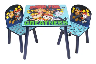 Swede, Psi Patrol, stolik z dwoma krzesełkami