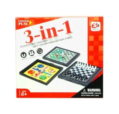 Swede, szachy, warcaby, chińczyk, plansza magnetyczna, gry familijne, 3w1