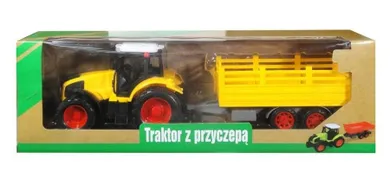 Swede, traktor z napędem i przyczepą