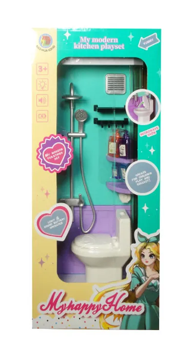 Swede, zestaw łazienkowy, mebelki dla lalek