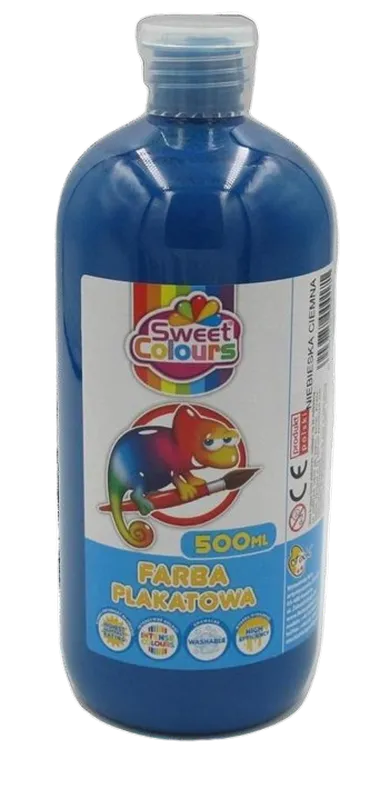 Sweet Colours, farba plakatowa, ciemnoniebieska, 500 ml