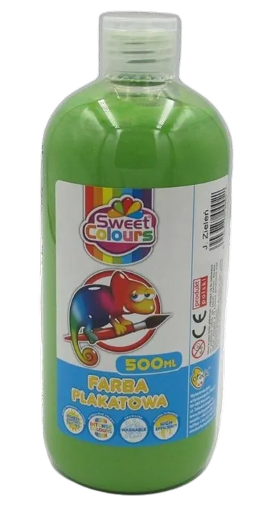 Sweet Colours, farba plakatowa, jasnozielona, 500 ml