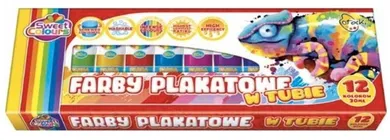 Sweet Colours, farby plakatowe w tubie, 12 kolorów, 30 ml