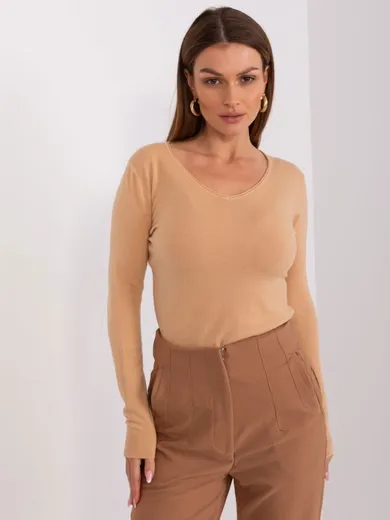 Sweter damski, beżowy, Bluoltre