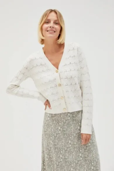 Sweter damski, biały, Moodo