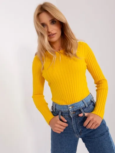 Sweter damski, żółty, P-M