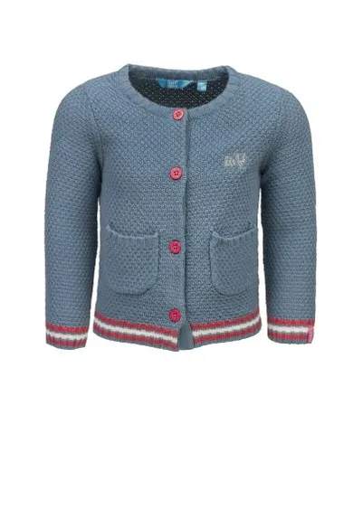 Sweter dziewczęcy rozpinany, niebieski, Lief