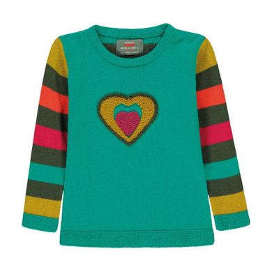Sweter dziewczęcy, zielony, Kanz