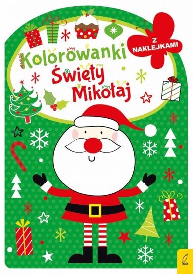 Święty mikołaj. Kolorowanka z wykrojnikiem
