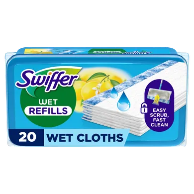 Swiffer, mokre chusteczki do podłóg, Cytryna, 20 szt.